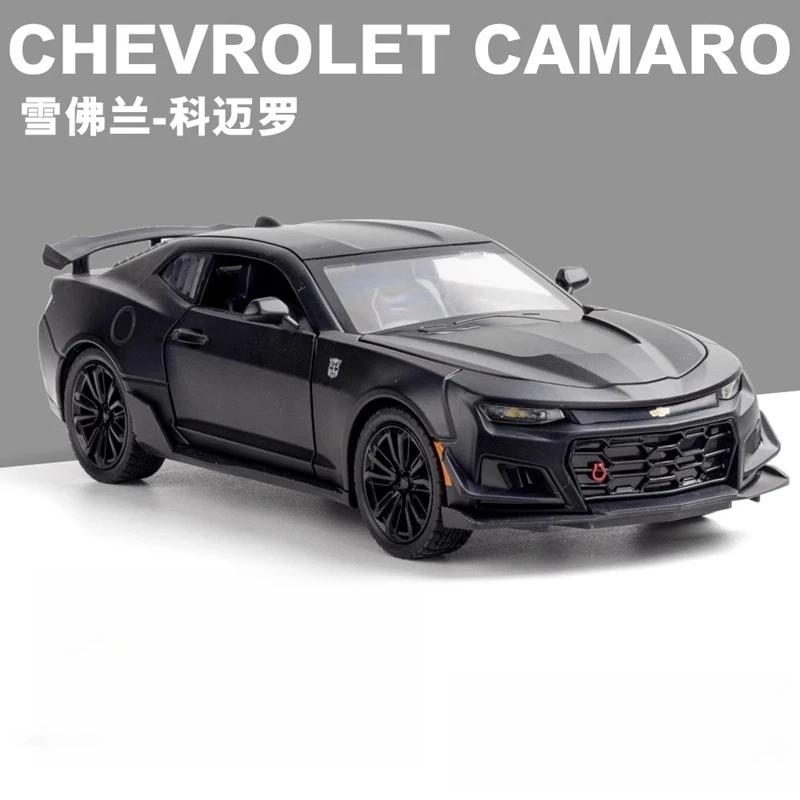

1:24 Chevrolet Camaro Alloy Diecast Model Toy Car Sound And Light Pull Back Metal Car Simulation Collection Gifts Toys Boy