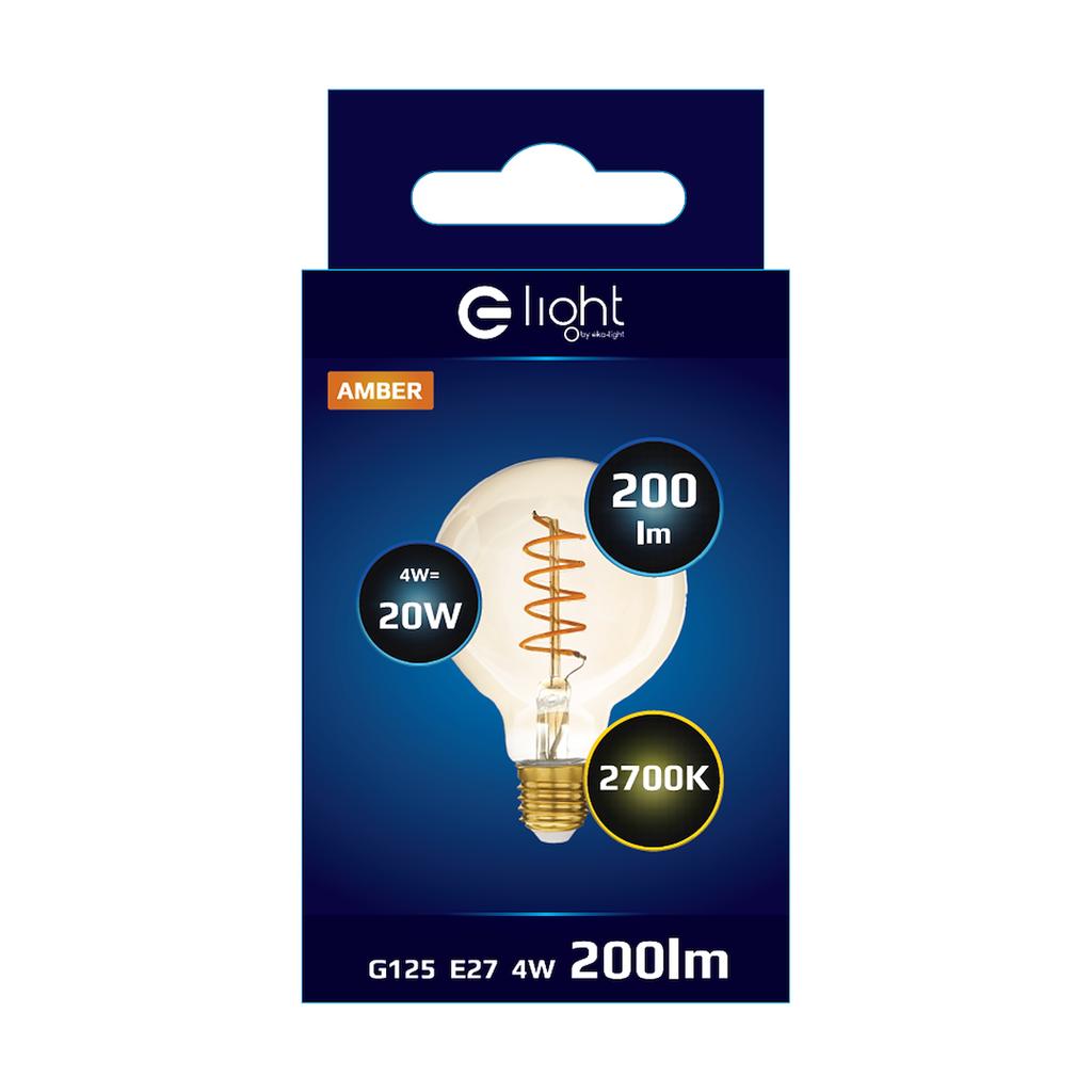 DECORATIVE LED BULB E27 4W G125 WARM