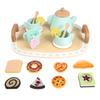 Pretend Play Kitchen Accessories For Toddlers 3+ Includes Wooden Dishes Utensils Educational Toy For Girls Boys