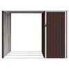 vidaXL Garten Brennholzlager Braun 245x98x159 cm Verzinkter Stahl
