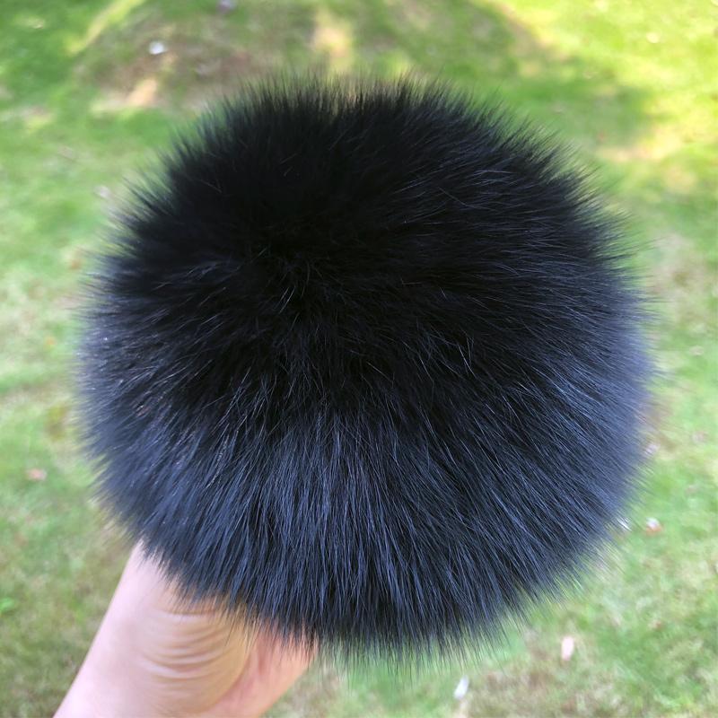 13 15 cm DIY Naturfarbe Echte Waschbärfell Pompons Für Taschen Gestrickte Mütze Hüte Echtes Fuchs Fell Pompon