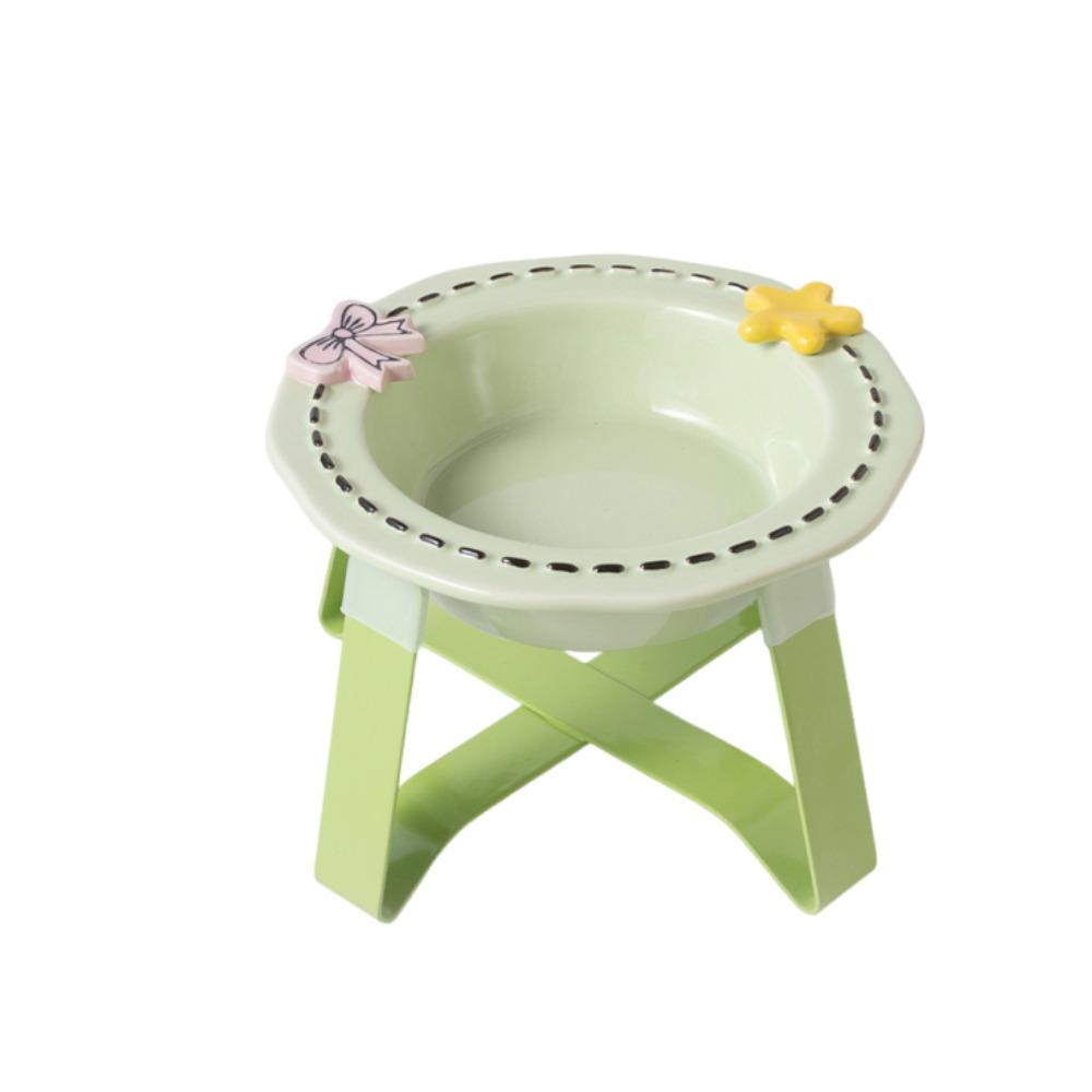 Anti Slip Cat Food Water Bowl Anti Vomiting Elevated Pet Feeder Bowl Ceramic Cat Bowl Pet Supplies