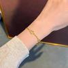 Gold-Finish Diamond Gourd Coin Bracelet: Elegant Luxury Design for Women - Perfect Gift