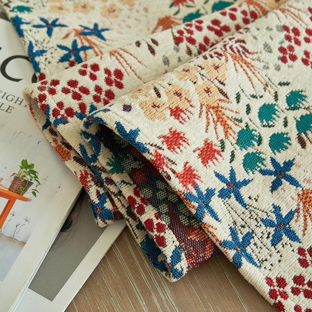 Vintage American Jacquard Table Runner Nordic Sideboard Flag Fabric Coffee TV Console Long Tablecloth