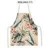 Tropical Plants Pattern Kitchen Aprons for Women Men Cooking Linen Sleeveless Animal Zebra Monkey Apron Baking Accessories Bibs