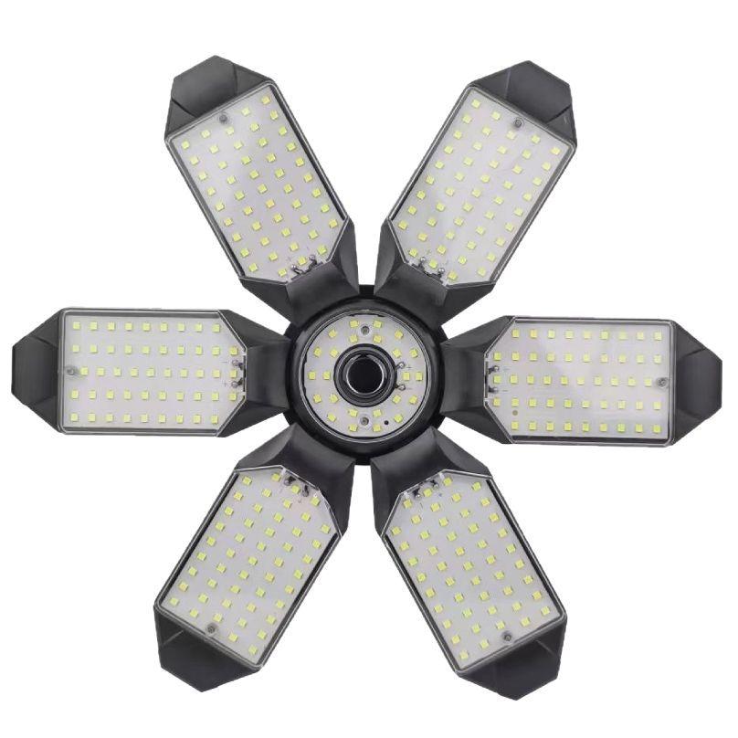 Deformable LED Garage Light, 6/8 Adjustable Panels LED Ceiling Light, Shop Workshop Warehouse High Brightness LED Lighting