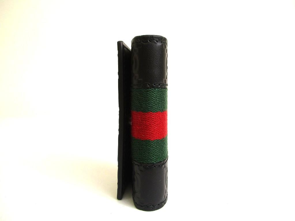 Authentic GUCCI Guccissima Black Leather 6 Pics Key Cases #a781  Refurbished