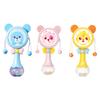 Baby Musical Rattle Drum Bell Toy Ring Stick Lovely Electric Toy with Built-in Sound Infant Teether Grab Learning Toy