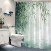 1pc Tranquil Stream with Willow Branches and Smooth Rocks Shower Curtain - Polyester Fabric with Hooks Machine Washable