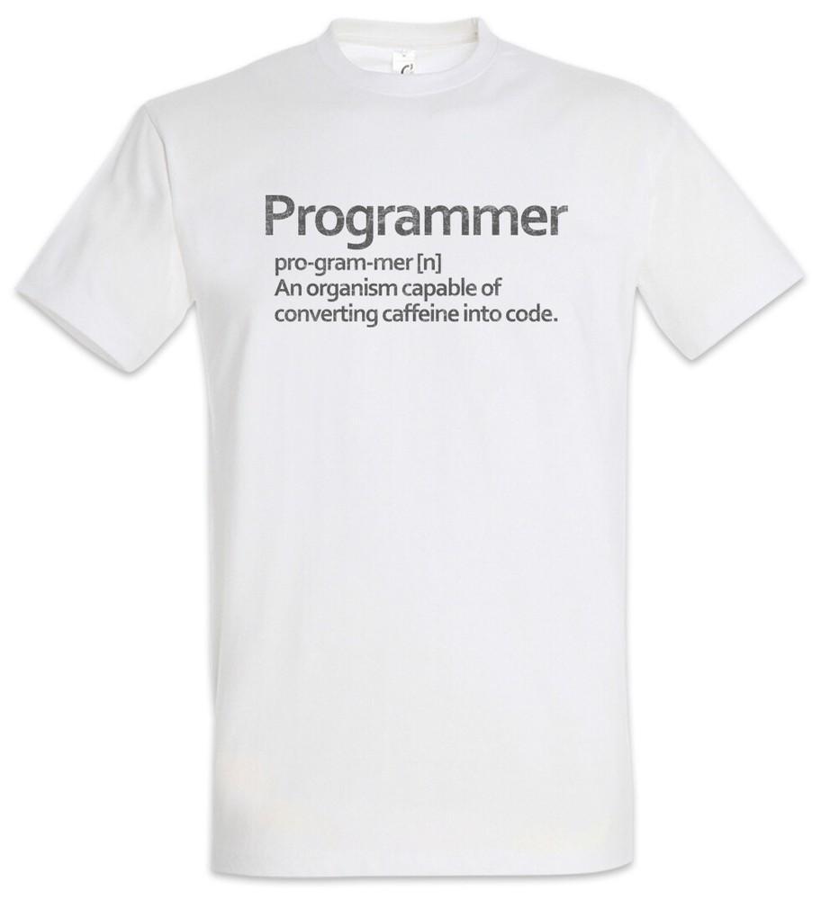 

Programmer T-Shirt Caffeine Coffee Code Computer Science Scientist Coder Fun Geek S
