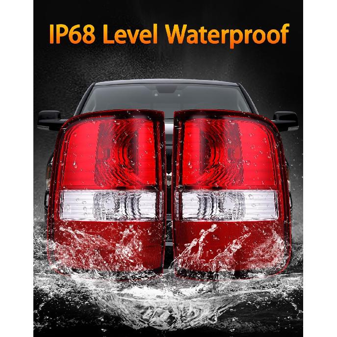 OKLPF Rear Brake Tail Light Compatible With 2004 2005 2006 2007 2008 Ford F150 F-150 Replacement Red Taillight Assembly,Includes a Luxurious Box,Left