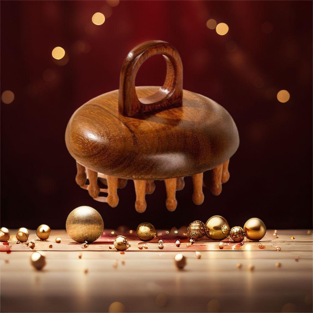 Wood Therapy Scalp Head Massager Multi-Functional Scraping Body Massagers Gifts Massage Comb