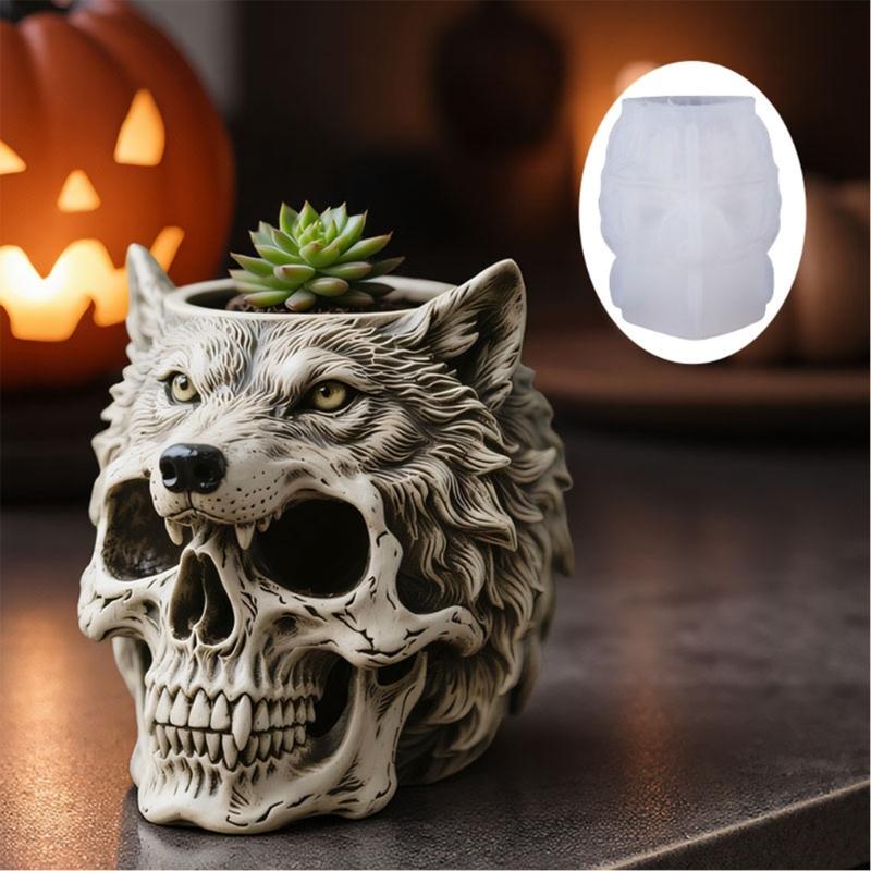 Moule en Silicone Résistant aux Hautes Températures pour Jardinière à Succulentes Moule pour Pot de Fleurs Fait Main Moule pour Ornement de Bureau