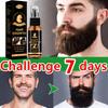 Sérum Croissance Rapide de Barbe Pour Hommes Favorise la Repousse de la Barbe Plus Épaisse Plus Longue Plus Fournie Huile Essentielle Anti Chute de Cheveux Produit de Soin Capillaire