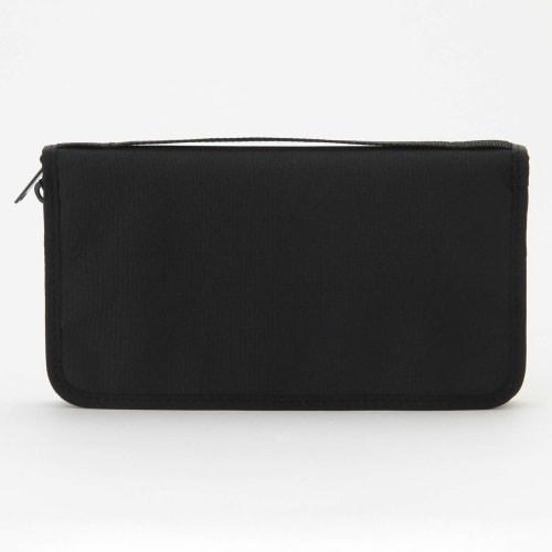 MUJI Reisepasshülle aus Polyester mit transparenter Tasche, Schwarz, ca.. 23,5 x 13 x 2,5 cm 38743668