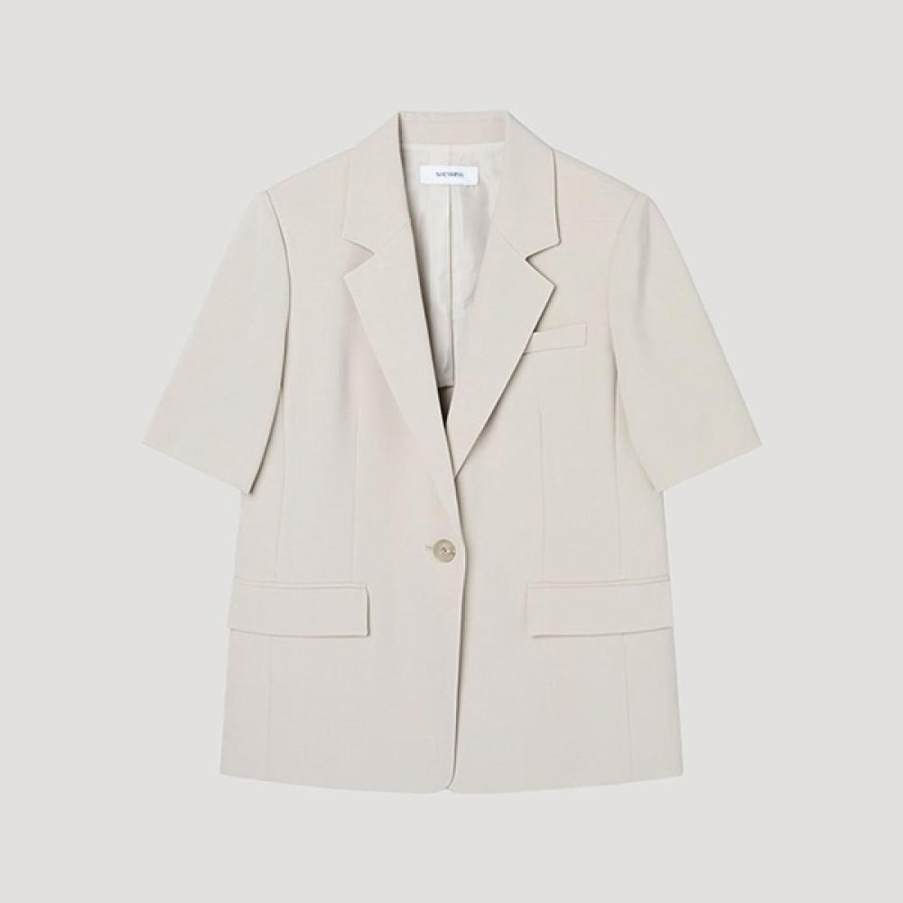 [shs Miss] One Button Short Sleeve Set Up Jacket Swsjkp22020