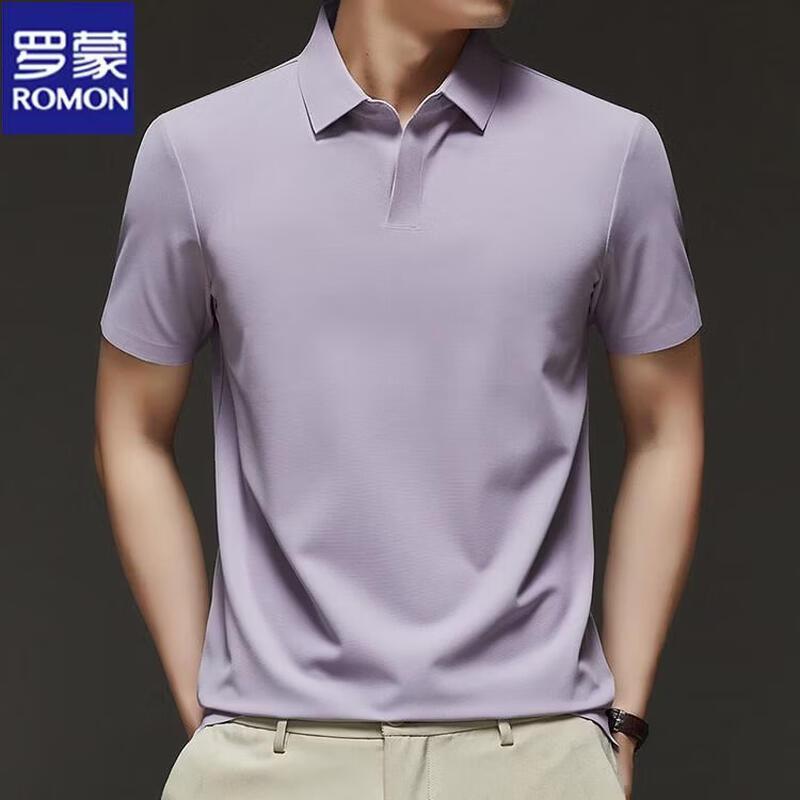 ROMON Men s Breathable Business Casual Polo Shirt 50