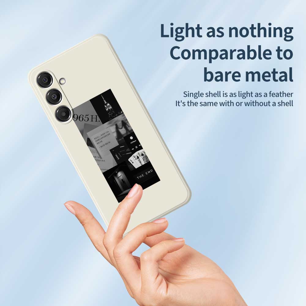 For Samsung Galaxy A16 5G/4G Case Stitching Photos Pattern Printing Straight Edge TPU Phone Back Cover