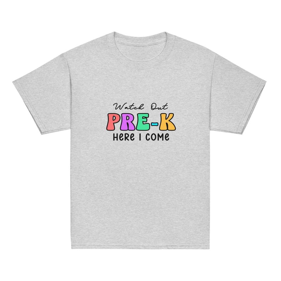 Pre-K Back to School Tee Shirt - Watch Out Pre-K, Here I Come 4 4XL