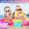 Beach Foldable Bucket Silicone Collapsible Toy Buckets For Kids For Summer Activities Camping Gear Travel Beach Sand Toys