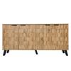 Moderner Sideboard mit 4 Türen, Stauraum mit verstellbaren Einlegeböden, Metallgriffe und Beine, für Wohnzimmer & Esszimmer, einfache Montage