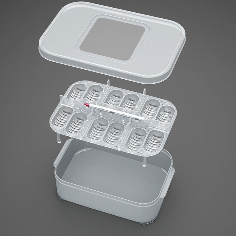 Incubadora de Cría de Reptiles 12 Rejillas Incubadora de Huevos de Tortuga Transparente Caja de Incubación de Anfibios Para Tortuga Melena de León