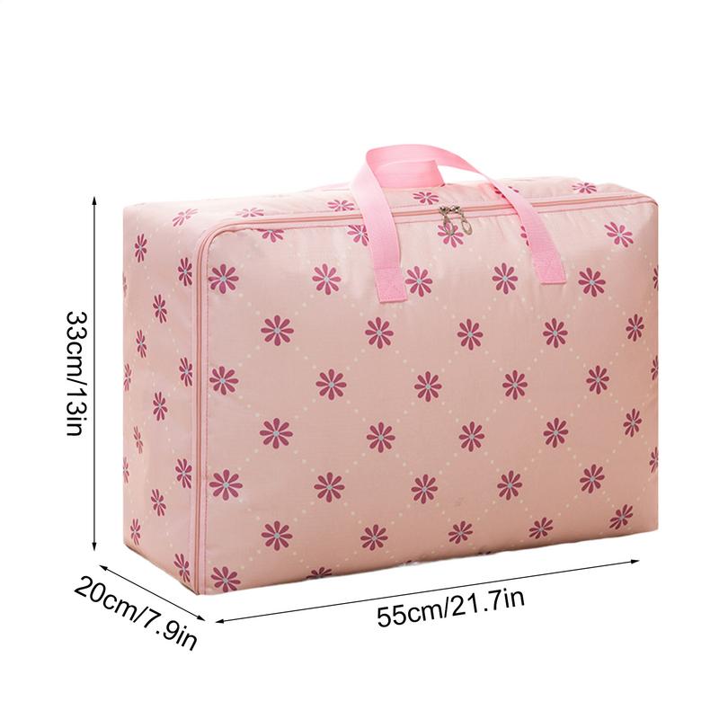 Quilt Storage Bags With Zipper Blankets Organizer Waterproof Foldable Zippered Handbags For Space-Saving Storage Dorm Clothes
