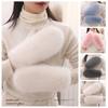 Fashion Fleece Lining Winter Gloves Keep Warm Thickened Gloves Furry Windproof Faux Fur Mittens Outdoor Activities