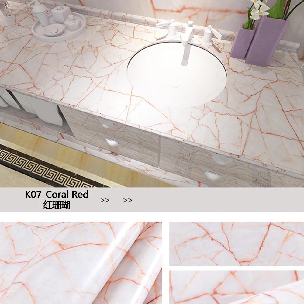 Self Adhesive Wallpaper Marble Pattern Kitchen Waterproof Oil Resistant Dirt Resistant Stickers Furniture Renovation Wallpapers