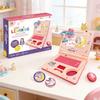 Kids Learning Computer With Music Cute Cartoon Design Attracts Kids. Home Preschool Learning Activities
