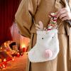 1 Stück Weihnachtsdekoration Rosa Mädchenherz Weihnachtsgeschenke Plüsch Süßigkeitentüte Rentier Süßigkeitentüte Geschenktüte