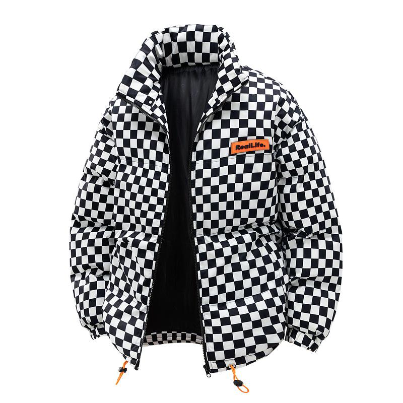 Унисекс зимняя хлопковая куртка с воротником-стойкой, плотная, свободного кроя, для пар M