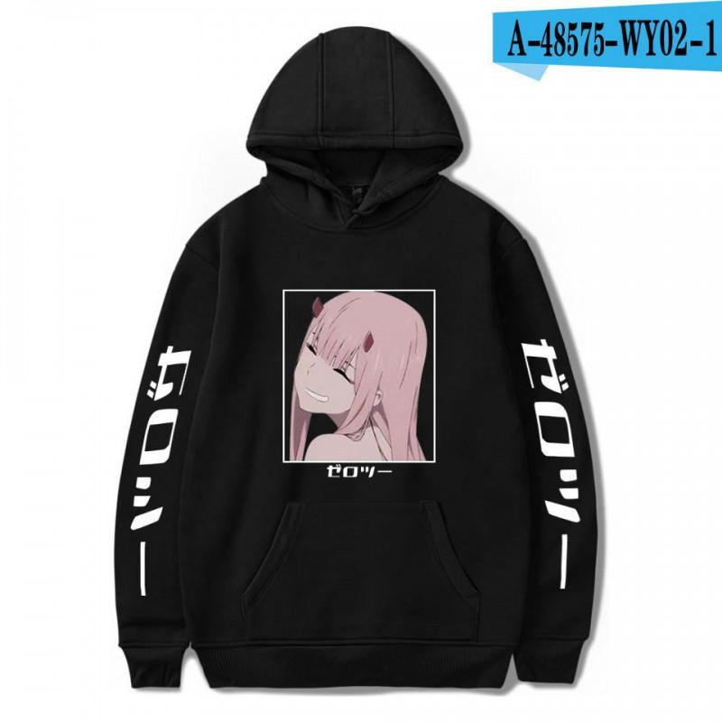 Unisex Oversized Hoodie Sweatshirt Inspired By Darling In Franxx Zero Two Anime Casual Winter Wear