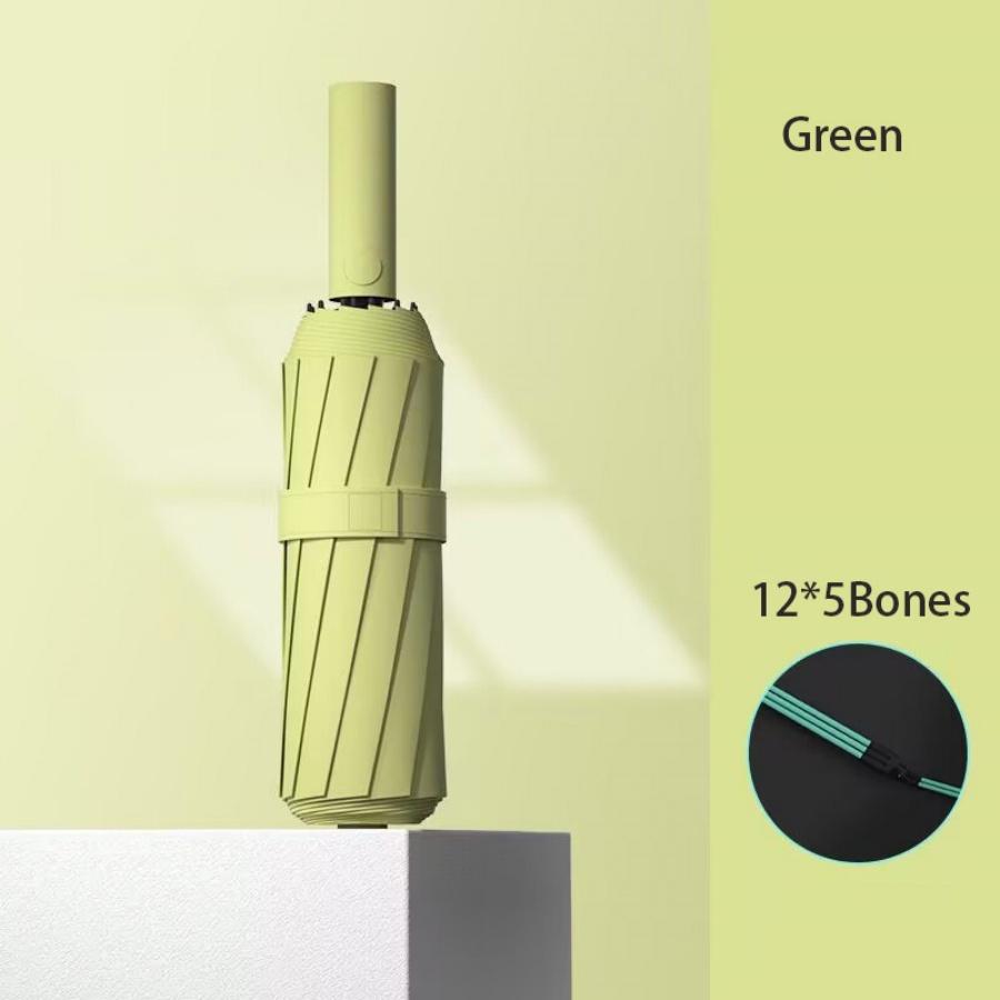 60 Bones Black Glue Fully Automatic Umbrella With Thick And Durable Keel Three Fold Umbrella Uv Resistant Umbrella