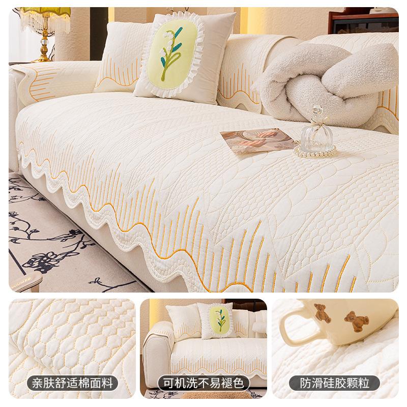 New Washed Cotton Sofa Cushion, Universal In All Seasons, Non-Slip, Simple Special-Shaped Irregular Sofa Cushion