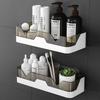 Shower Caddy Adhesive Shower Shelf for Bathroom & Kitchen: 2 Pack Premium Wall Organizer - No Drilling Rustproof Storage Rack