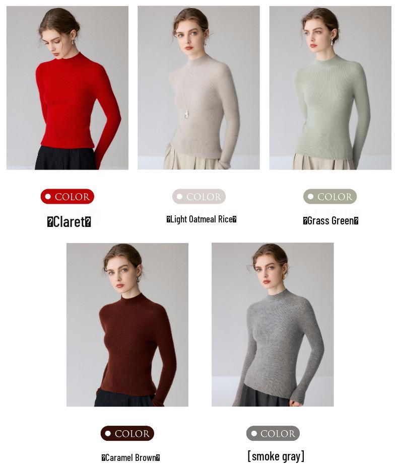 Women's Premium 100% Pure Cashmere Seamless Pullover Sweater - Versatile Knit Top