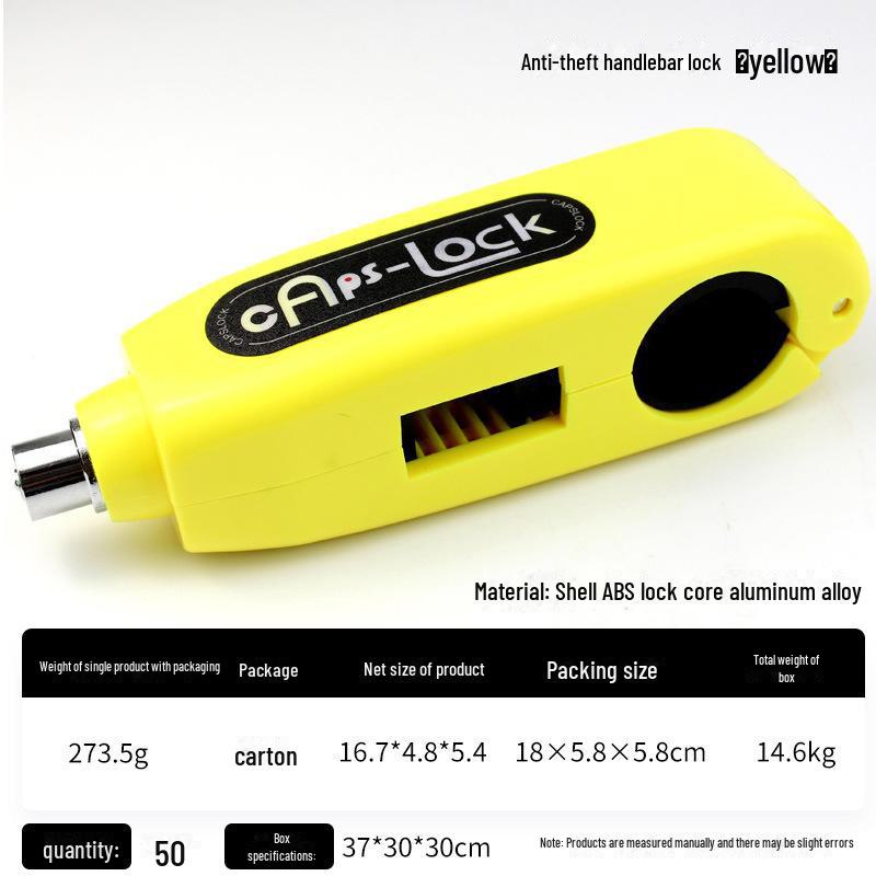 Univerzální zámek plynu a řídítek proti krádeži pro elektromobily, skútry a motocykly