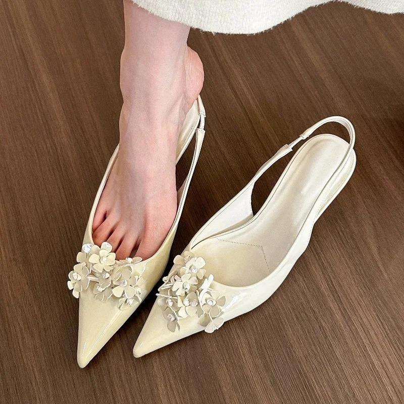 Fashion Women's Shoes Summer High Heels Sandals 2025 Thin Heeled Sandals for Women Elegant Pointed Toe Dancing Party Shoes Banquet Shoes