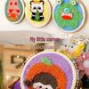 DIY Russian Punch Needle Kit: Couple Ornament Wool Painting Set