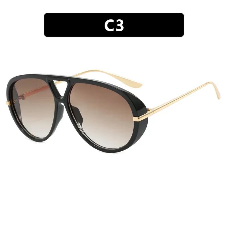New Fashion Big Frame Pilot Sunglasses Women Men Vintage Punk Outdoor Beach Sun Glasses Gafas De Sol