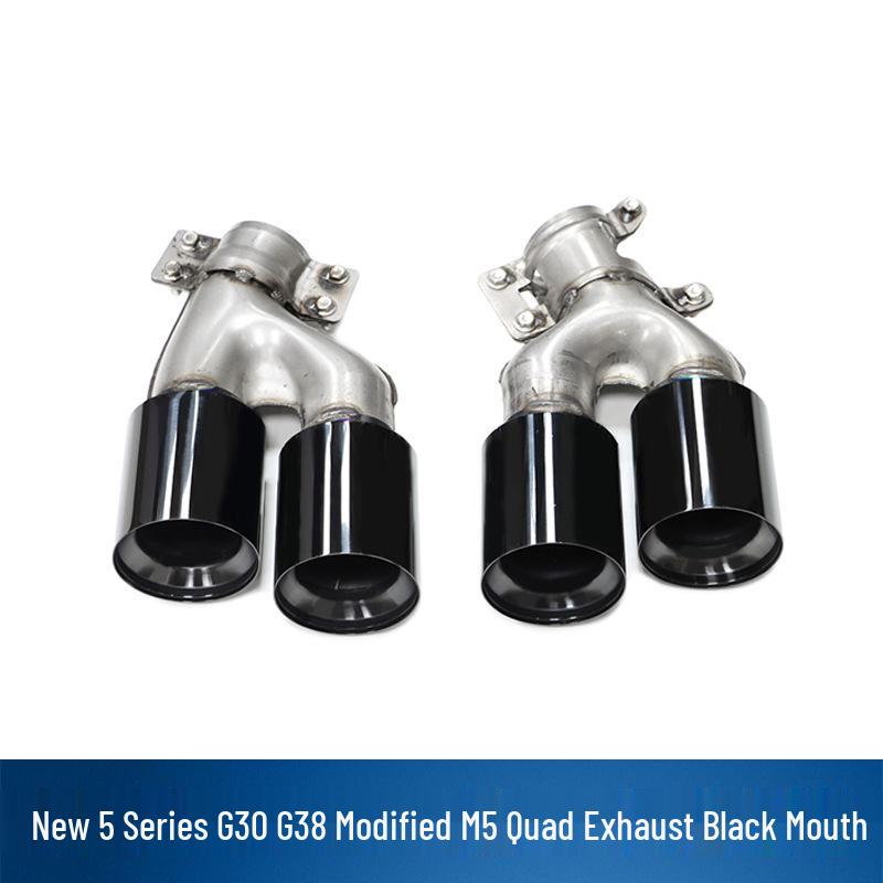 Roestvrij Staal Titanium Zwart Quad Uitlaatpijp voor BMW 5 Serie G30/G38