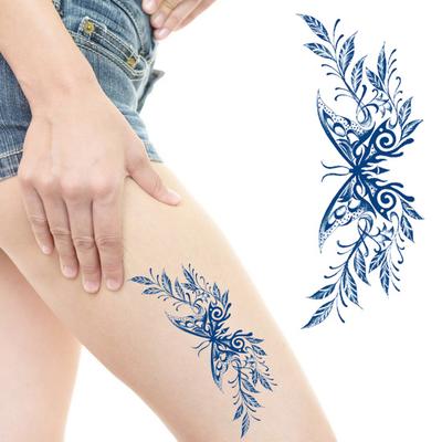Yousheng Juice Tattoo Sticker Detachable Vivid Clear Image Waterproof Temporary Body Art Semi-Permanent Sexy Herbal Tattoo Decal Unisex  Use