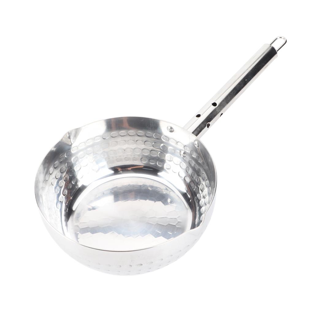Yukihira Saucepan Aluminum Alloy Round Stainless Steel Handle Fast Heating Japanese Snow Pan for Home Kitchen Cooking