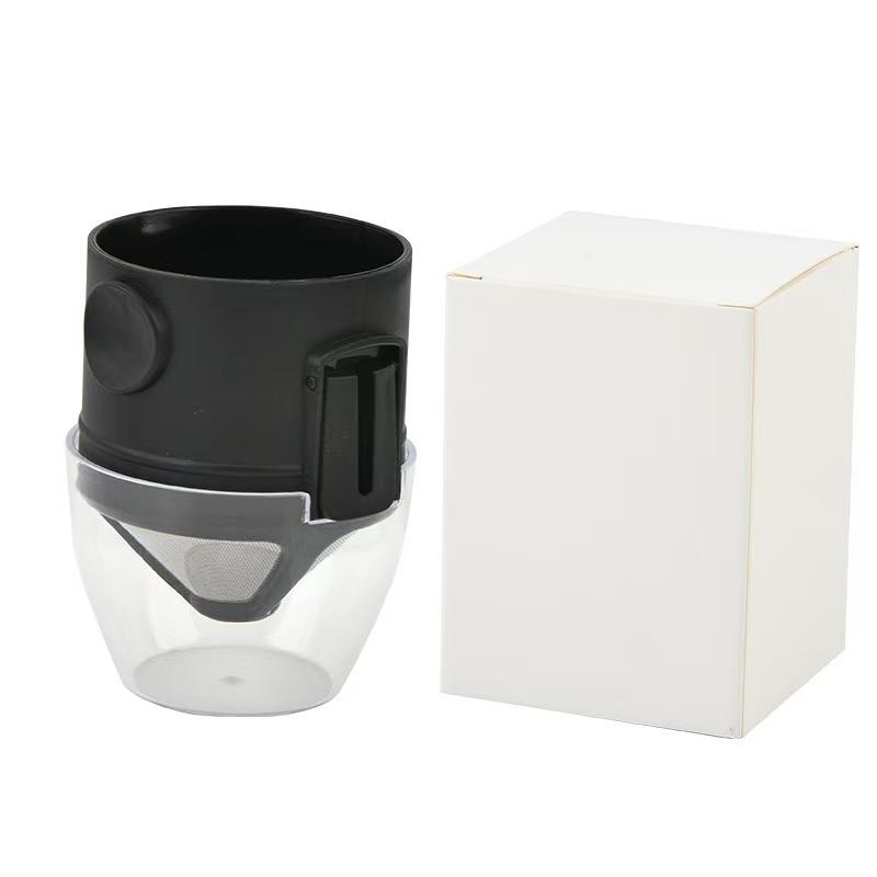 Foldable Stainless Steel Pour-Over Coffee Dripper – Portable, Reusable, Paperless чёрный
