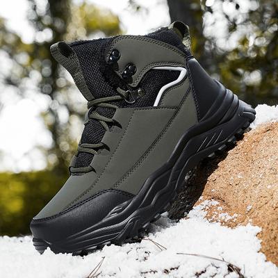 Plush Ankle Boots Men Outdoor Casual Shoes Winter Men Shoes Male Waterproof Snow Boots High Top Sneakers Cotton Shoes