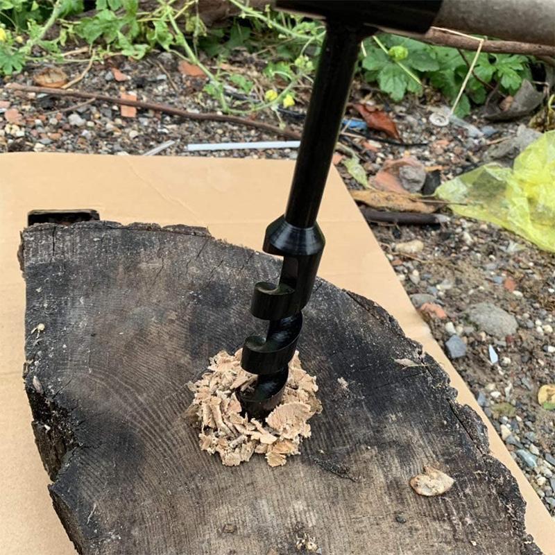 Hand Holzbohrer Manueller Schneckenbohrer Bushcraft Kohlenstoffstahl Tragbarer Überlebensbohrer Outdoor Verlängerter Bohrer