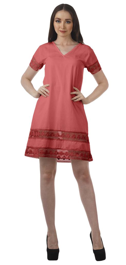 Moomaya Cotton Flex Casual Solid Beach Summer Outfit Womens Cocktail Dresses