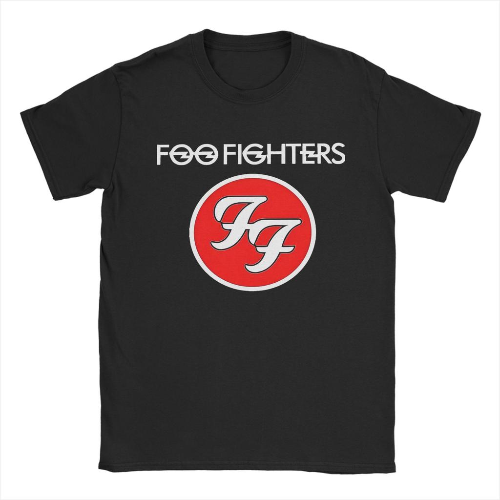 Men Women F-Foo F-Fighters Rock Music Band T Shirts 100% Cotton Clothing Vintage Short Sleeve Round Collar Gift Idea T-Shirt