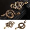 Twelve Zodiac Snake Vintage Brass Snake Statue Ancient Lifelike Snake Figurines Exquisite Elegant Lucky Charm Animal Sculpture